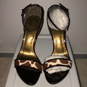 Linea Paolo Ankle Strap Giraffe Sandals